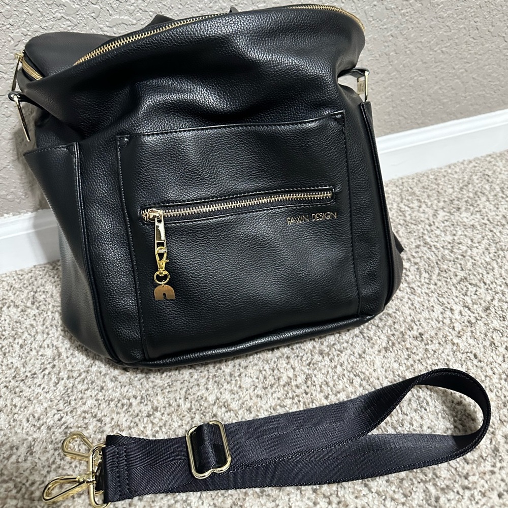 FAWN DESIGN original diaper bag in BLACK